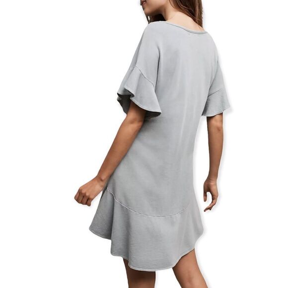 Anthropologie Saturday/Sunday Greenish Odette Ruffle Sleeve Dress Size XS - Picture 7 of 11